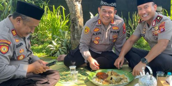 Momen Jenderal Bintang 1 Pulang Kampung Ziarah ke Ortu, Makan Lesehan Dekat Makam
