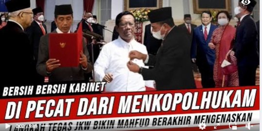 CEK FAKTA: Tidak Benar Mahfud MD Dicopot dari Menteri Polhukam