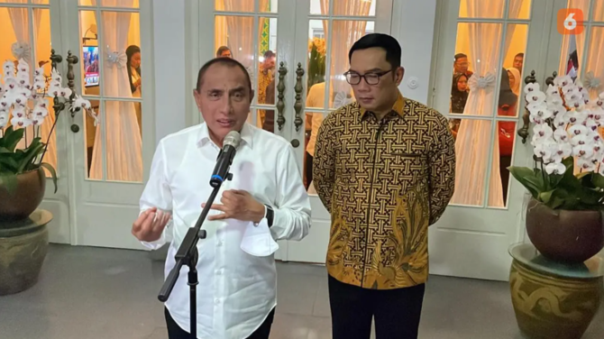 ridwan kamil saat lakukan kunjungan ke sumut