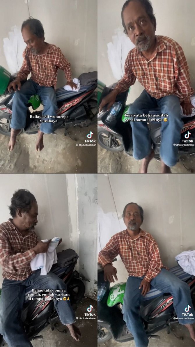 tidur di atas motor begini kisah tukang ojek yang tak punya rumah amp hp