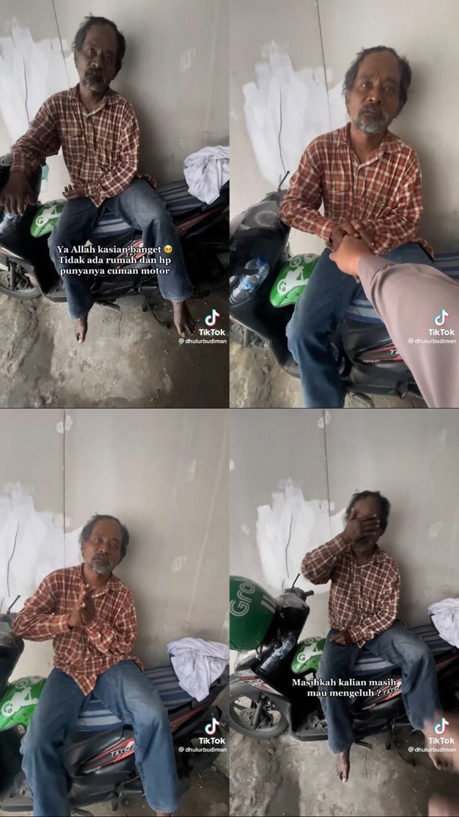 tidur di atas motor begini kisah tukang ojek yang tak punya rumah amp hp