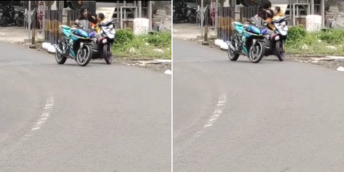 Viral Video Tiga Orang Baku Hantam di Pinggir Jalan, Diduga Masalah Asmara