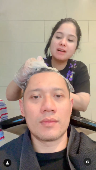 annisa pohan keramasi rambut agus buat tutupi uban