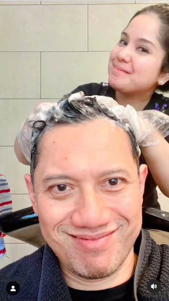 annisa pohan keramasi rambut agus buat tutupi uban