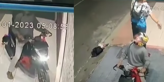 Viral Dua Pemuda Maling Bohlam Depan Ruko Aksinya Terekam Cctv