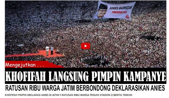 cek fakta khofifah pimpin deklarasi anies baswedan di jatim simak faktanya