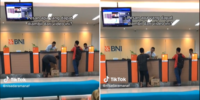 Viral Pria Bawa Kardus Berisi Uang Ratusan Juta saat Setor Tunai, Curi Perhatian