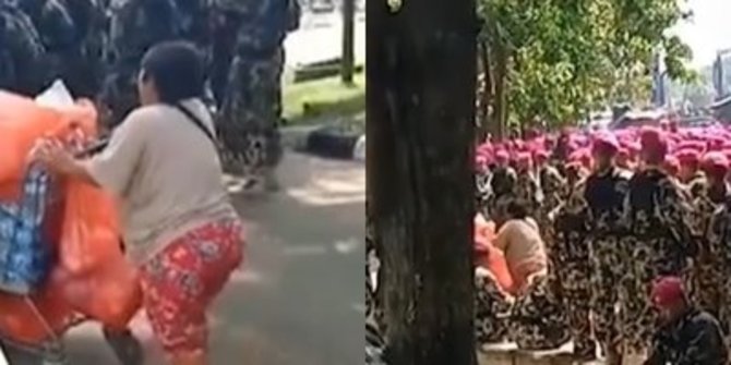 Bukan Tentara, Cuma Ibu ini yang Berani Bikin Pasukan Marinir TNI AL Minggir
