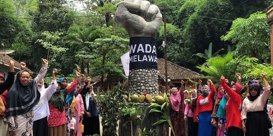 Peringati Setahun Insiden Wadas, Warga Bangun Patung Perjuangan