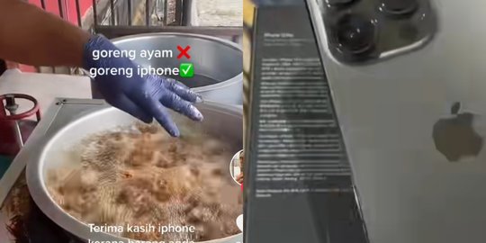 Viral iPhone 13 Pro Jatuh di Minyak Panas saat Goreng Ayam, Ujungnya Tak Terduga