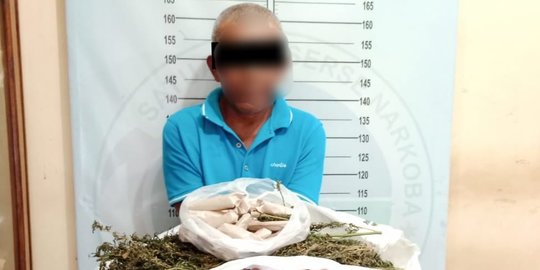 Kakek di Aceh Simpan 34 Paket Ganja di Bagasi Motor