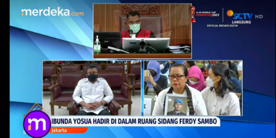 Berseragam Polri, Brigadir Yosua 'Hadir' di Sidang Vonis Ferdy Sambo