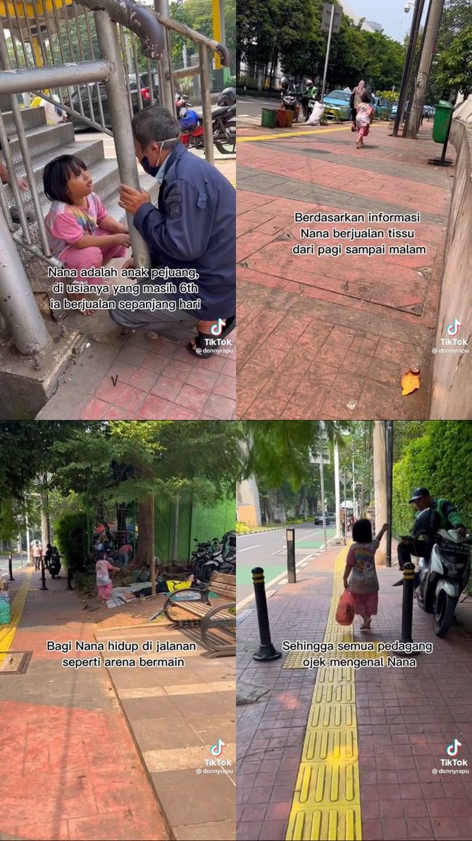 ceria dan penuh semangat begini kisah haru nana gadis cilik penjual tisu