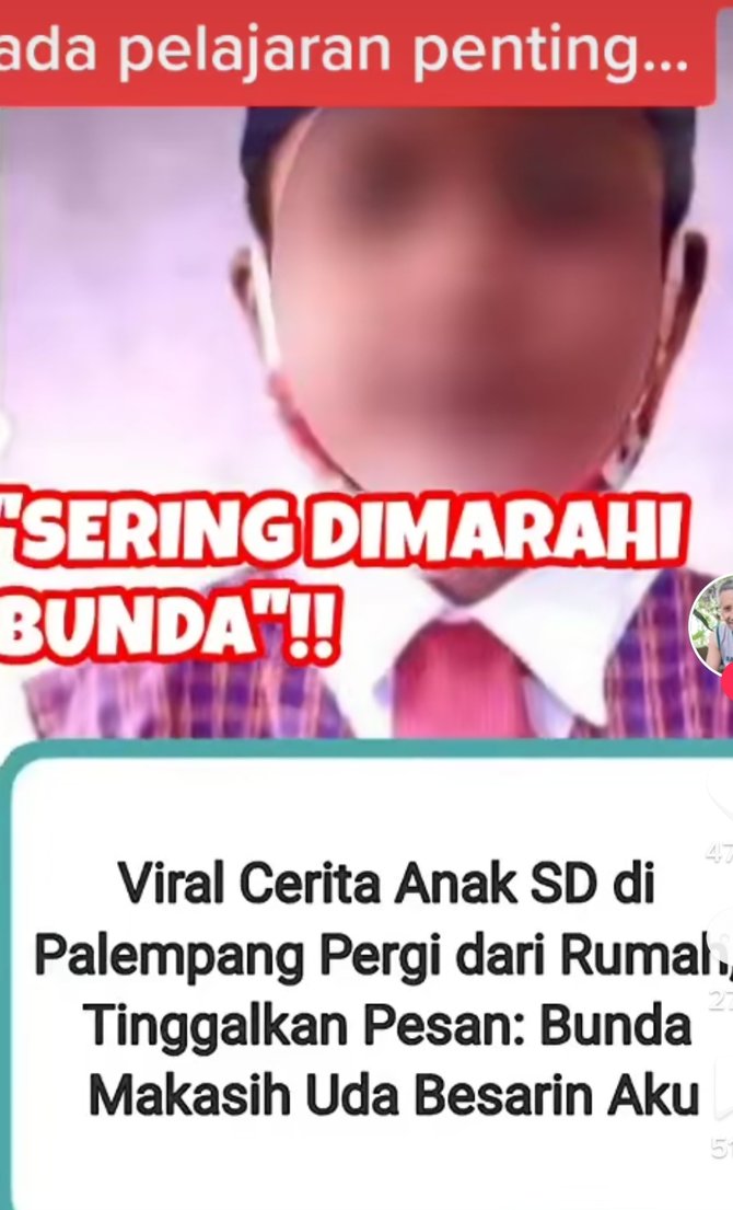 viral kisah anak sd kabur dari rumah sering kena marah ibunya