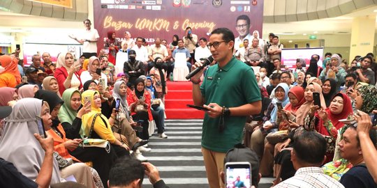 Menteri Sandiaga Hidupkan Kembali UMKM New Makassar Mall Percepat Pertumbuhan Ekonomi