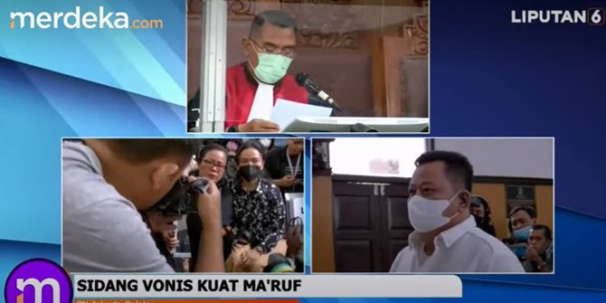 Ekspresi Kuat Maruf saat Divonis 15 Tahun Penjara