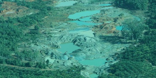 Penampakan Lubang-Lubang Menganga di Aceh akibat Tambang Ilegal