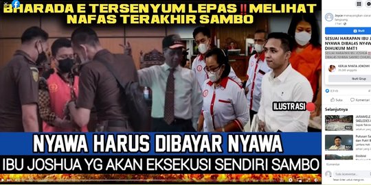 CEK FAKTA: Hoaks Ibu Brigadir J yang Akan Eksekusi Mati Ferdy Sambo