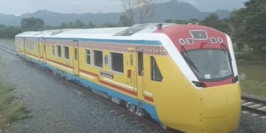 Kereta Api Pertama di Sulawesi Resmi Beroperasi, Begini Penampakannya