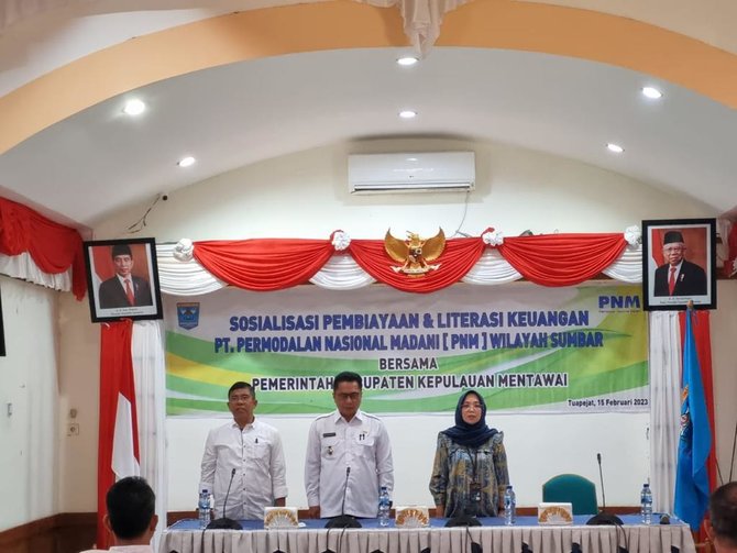 pnm padang lakukan sosialiasi literasi di daerah potensial tinggi kabupaten mentawai