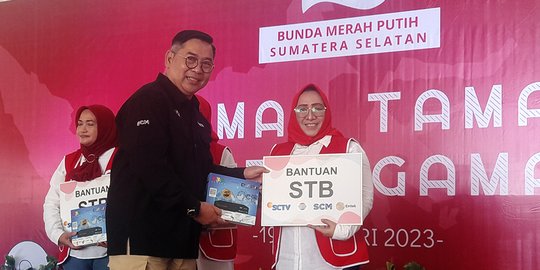 SCM EMTEK dan YPP Bagikan STB dan Sembako Gratis di Palembang