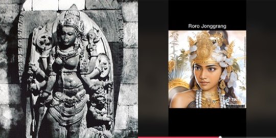 Begini Wajah Roro Jonggrang, Putri Raja yang Minta 1000 Candi dalam Semalam Versi AI