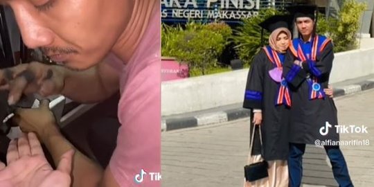 Viral Kisah Cinta Tukang Bengkel Ditemani Kekasih dari Nol hingga S2, Romantis Banget