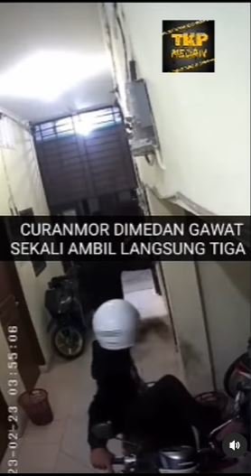 Viral Aksi Curanmor Di Medan Sikat Tiga Motor Sekaligus, Bikin Resah ...