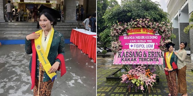 Raih Predikat Cumlaude Intip Momen Wisuda Shania Gudono Adik Erina Gudono 3613