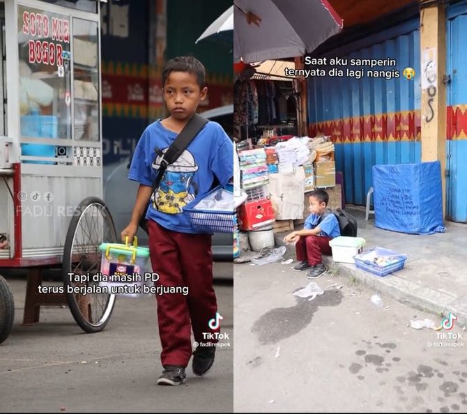 viral anak laki laki ke makam ayah dan lanjut berjualan bikin haru