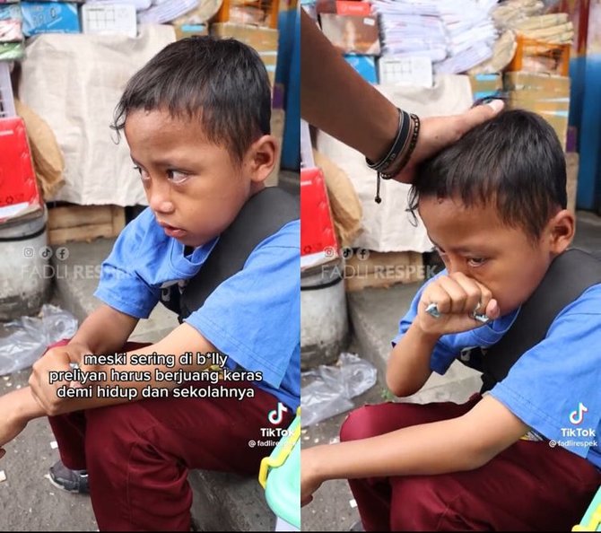 viral anak laki laki ke makam ayah dan lanjut berjualan bikin haru