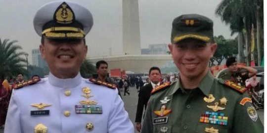 Potret Kompak Duo Edwin di TNI, Kini Sudah Sama-sama Jadi Perwira Tinggi di AL & AD