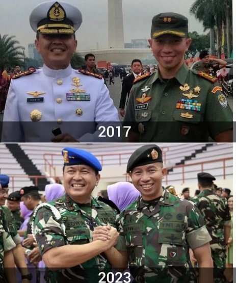 potret kompak duo edwin di tni kini sudah sama sama jadi perwira tinggi di al amp ad