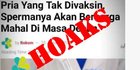 Hoaks, Kemenkes Terbitkan Artikel Pria Tak Vaksinasi Berefek pada Kualitas Sperma