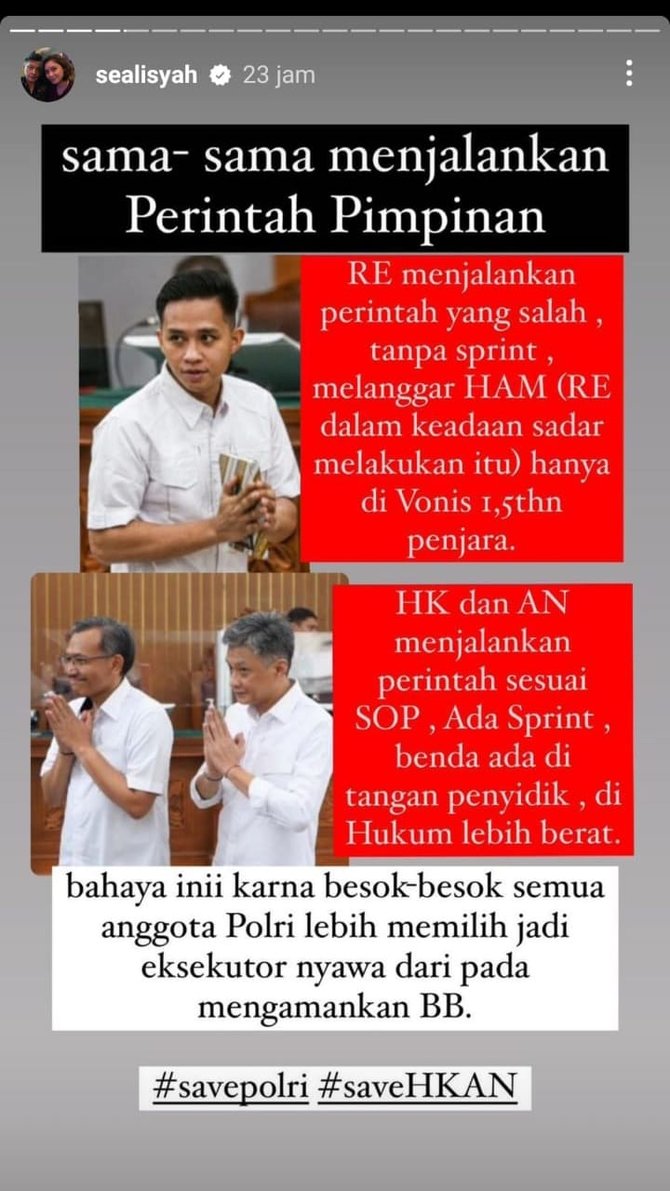 protes keras seali syah hendra kurniawan divonis 3 tahun