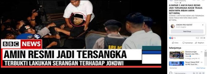 cek fakta hoaks video amien rais ditangkap karena serang presiden jokowi