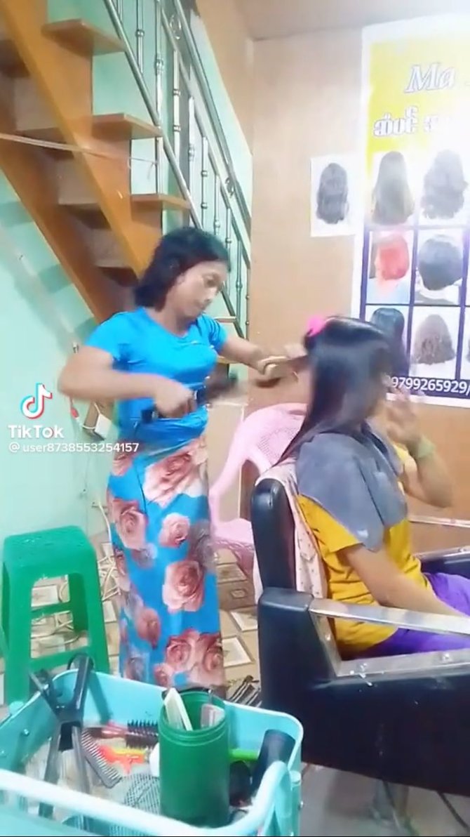 viral pegawai salon rambut barbar saat treatment pelanggan bikin heran