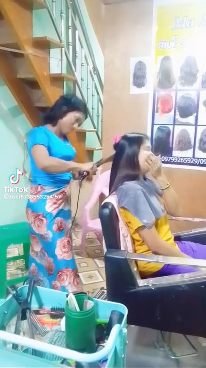 viral pegawai salon rambut barbar saat treatment pelanggan bikin heran