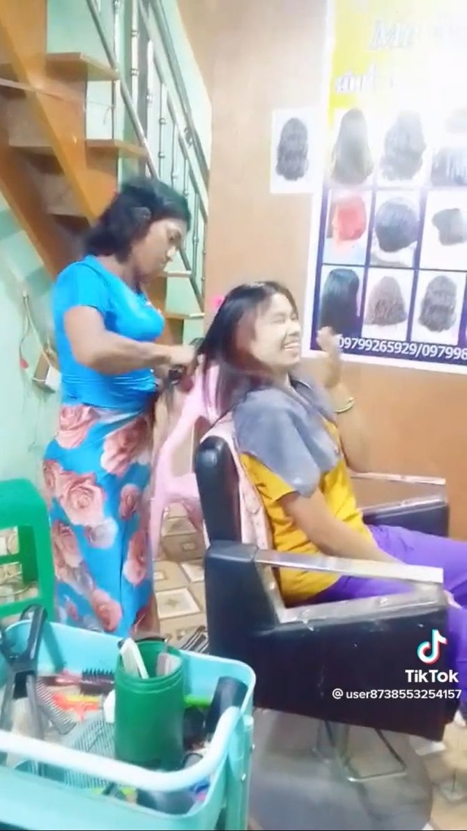 viral pegawai salon rambut barbar saat treatment pelanggan bikin heran