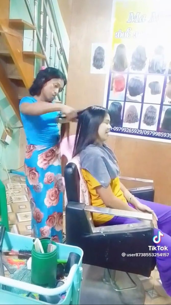 viral pegawai salon rambut barbar saat treatment pelanggan bikin heran