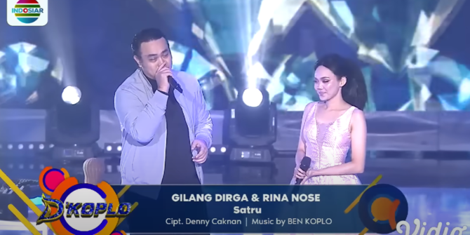 Rina Nose & Gilang Bawakan Lagu Satru Di Panggung D'Koplo, Bikin Happy Asmara Baper