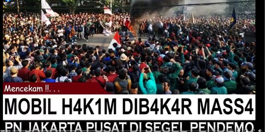 CEK FAKTA: Hoaks Mobil Hakim PN Jakpus Dibakar Massa karena Tunda Pemilu 2024