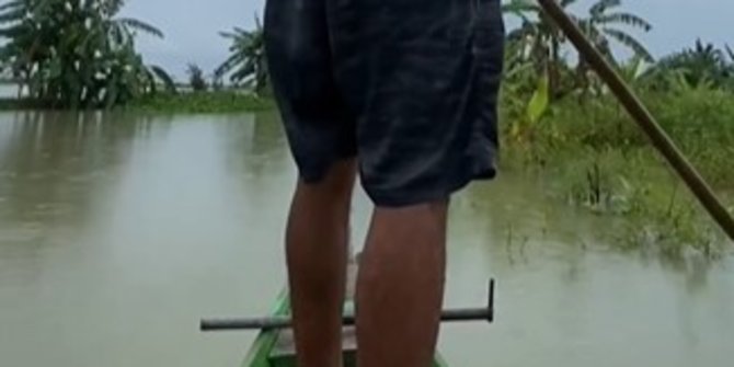 Potret Kampung Terpencil di Tuban, Hanya Bisa Ditempuh dengan Perahu saat Hujan