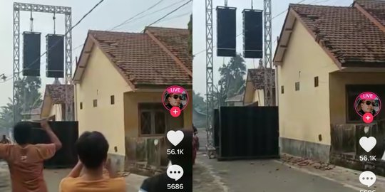 Viral Video Genteng Roboh Akibat Suara Sound System, Bikin Heboh Warga