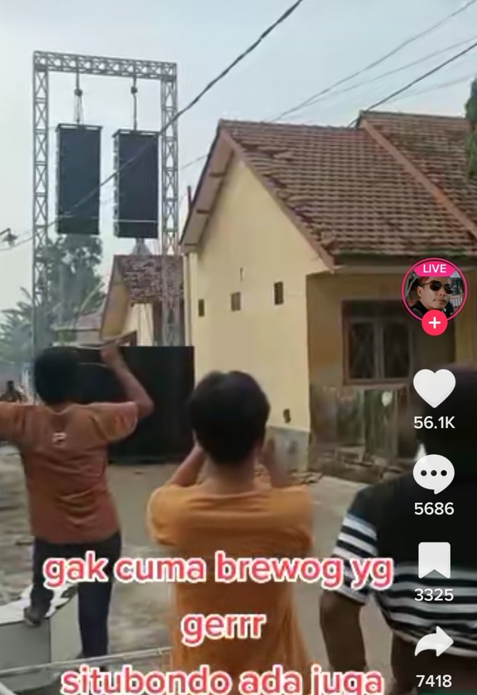 viral genteng roboh akibat suara sound system bikin heboh