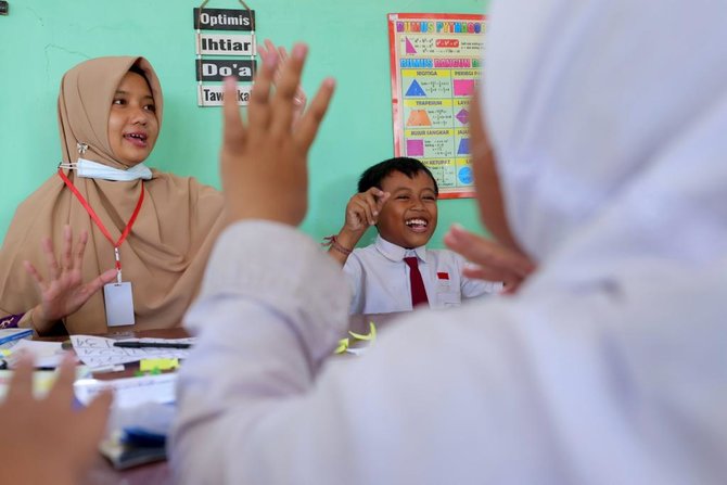 anak anak desa di banyuwangi mulai dilatih hitung cepat