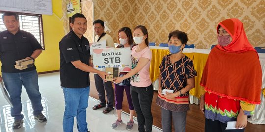 Grup SCM EMTEK Mendistribusikan STB di Medan dan Makassar