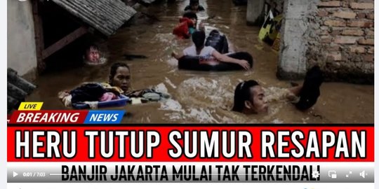 CEK FAKTA: Hoaks Video Pj Gubernur Heru Budi Tutup Semua Sumur Resapan di Jakarta