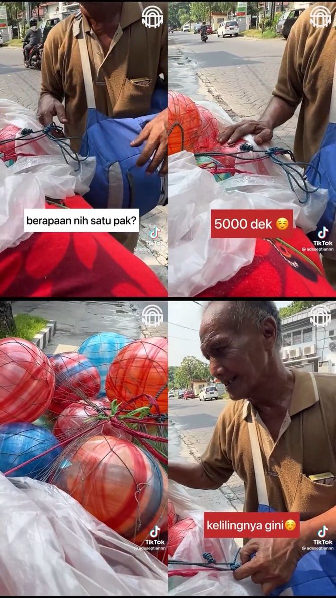 viral kakek 72 tahun rela jalan 6 jam untuk jualan balon bikin sedih