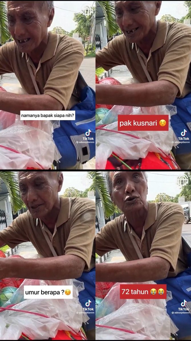 viral kakek 72 tahun rela jalan 6 jam untuk jualan balon bikin sedih